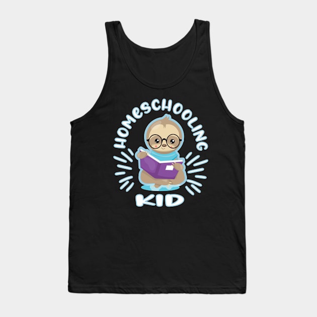 Homeschooling Kid Funny Sloth Teacher Tank Top by MzumO